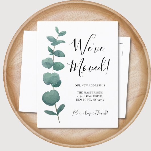 Eucalyptus adreswijziging aankondigingskaart