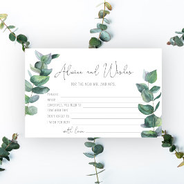 Eucalyptus - advies en wensen bruidsdouche briefpapier