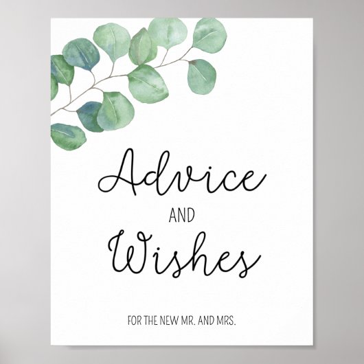 Eucalyptus - Advies en wensen voor Passen getrouwd Poster (Voorkant)