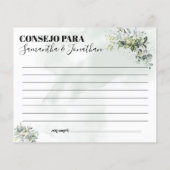 Eucalyptus Advies voor een tweetalige douchekaart (Achterkant)