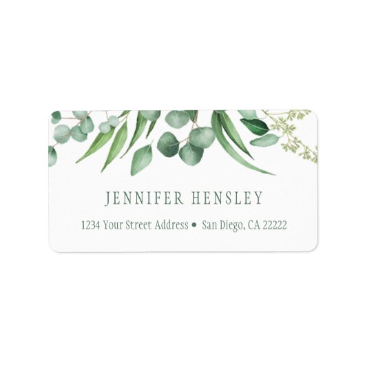 Eucalyptus afgunst botanisch adres | etiket (Voorkant)