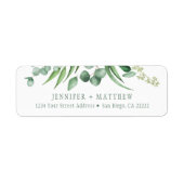 Eucalyptus afgunst botanisch retouradres | etiket (Voorkant)