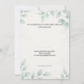 Eucalyptus Afstudeer Uitnodiging Sjabloon, Elegant (Achterkant)