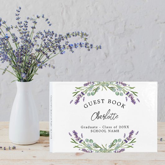 Eucalyptus afstuderen lavender violet gastenboek