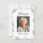 Eucalyptus After Funeral Memorial Sympathy Bedankkaart (Voorkant)