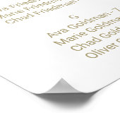 Eucalyptus-alfabetische goudzegelkaart poster (Hoek)