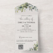 Eucalyptus All in One Trouw Uitnodiging (Binnen)
