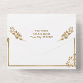 Eucalyptus All in One Wedding Invitation All In One Uitnodiging (Achterkant)