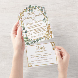 Eucalyptus All in One Wedding Invitation Uitnodiging