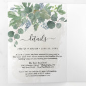 Eucalyptus All-in-One Wedding Invitations Drieluik Uitnodiging (Binnenzijde eerst)