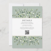 Eucalyptus alles in één salie groene bruiloft kaart (Achterkant)