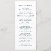 Eucalyptus Ampersand Gold Green Wedding Programmakaart (Achterkant)