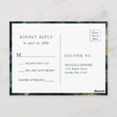 Eucalyptus Ampersand Gold Green Weddingend RSVP Briefkaart (Achterkant)