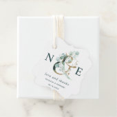 Eucalyptus Ampersand Gouden Groene Bruiloft Dank u Bedankjes Labels (In situ)