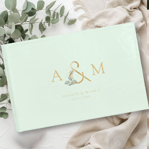 Eucalyptus, Ampersand, Groen-Goud, Huwelijk Gastenboek