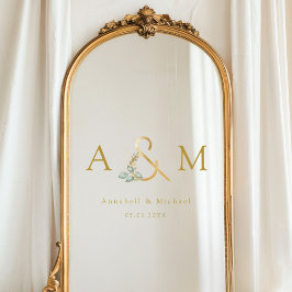 Eucalyptus Ampersand Wedding Raamsticker