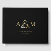 Eucalyptus, Ampersand, Zwart-Goud, Huwelijk Gastenboek (Voorkant)