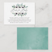 Eucalyptus Anemone Baby shower Book Request Informatiekaartje (Voorkant / Achterkant)