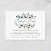 Eucalyptus Anemone Baby shower Book Request Informatiekaartje (Voorkant)