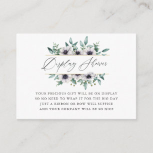 Eucalyptus Anemone Baby shower Display Shower Informatiekaartje