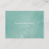 Eucalyptus Anemone Baby shower Display Shower Informatiekaartje (Achterkant)