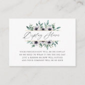 Eucalyptus Anemone Baby shower Display Shower Informatiekaartje (Voorkant)