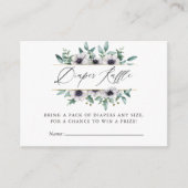 Eucalyptus Anemone Baby shower Informatiekaartje (Voorkant)