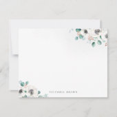 Eucalyptus Anemone Floral-Gepersonaliseerde Statio Notitiekaartje (Voorkant)