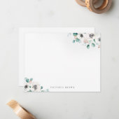 Eucalyptus Anemone Floral-Gepersonaliseerde Statio Notitiekaartje (Voorkant / Achterkant in situ)