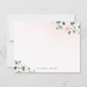 Eucalyptus Anemone Floral-Gepersonaliseerde Statio Notitiekaartje (Voorkant)