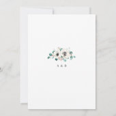 Eucalyptus anemone floral rehearings invitat kaart (Achterkant)