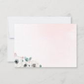 Eucalyptus anemone floral rustige dank u bedankkaart (Achterkant)