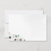 Eucalyptus anemone floral rustige dank u bedankkaart (Achterkant)