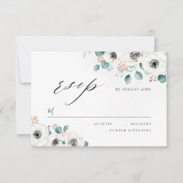 Eucalyptus anemone floral rustious bruiloft RSVP