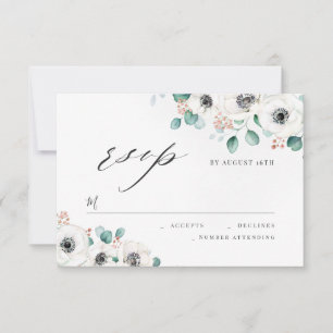 Eucalyptus anemone floral rustious bruiloft RSVP