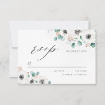Eucalyptus anemone floral rustious bruiloft RSVP