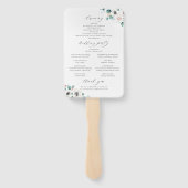 Eucalyptus anemone floral rustitprogramma's handwaaier (Achterkant)