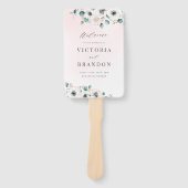 Eucalyptus anemone floral rustitprogramma's handwaaier (Voorkant)