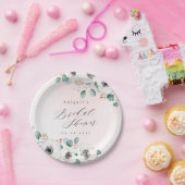 Eucalyptus anemone florale rustige vrijgezellenfee papieren bordje (Feest)