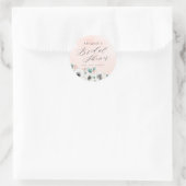 Eucalyptus anemone florale rustige vrijgezellenfee ronde sticker (Tas)