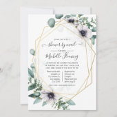 Eucalyptus Anemone Geometric Baby shower by Mail Kaart (Voorkant)