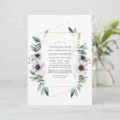 Eucalyptus Anemone Geometric Celebration of Life Kaart (Staand voorkant)