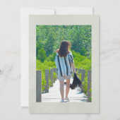 Eucalyptus Anemone Geometric Celebration of Life Kaart (Achterkant)