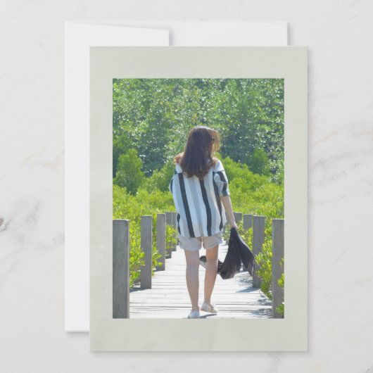 Eucalyptus Anemone Geometric Celebration of Life Kaart (Achterkant)