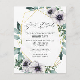 Eucalyptus Anemone Geometric Guest Details Informatiekaartje