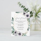 Eucalyptus Anemone Geometric Guest Details Informatiekaartje (Staand voorkant)