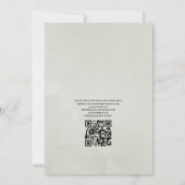 Eucalyptus Anemone Geometric QR Code RSVP Weddensc Kaart (Achterkant)