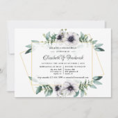 Eucalyptus Anemone Geometric Rehearings Dinner Kaart (Voorkant)