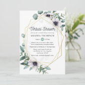 Eucalyptus Anemone Geometric Virtual Vrijgezellenf Kaart (Staand voorkant)