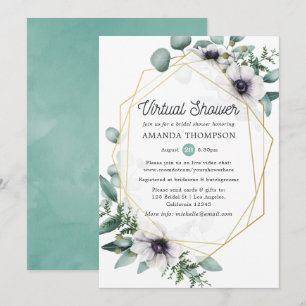 Eucalyptus Anemone Geometric Virtual Vrijgezellenf Kaart